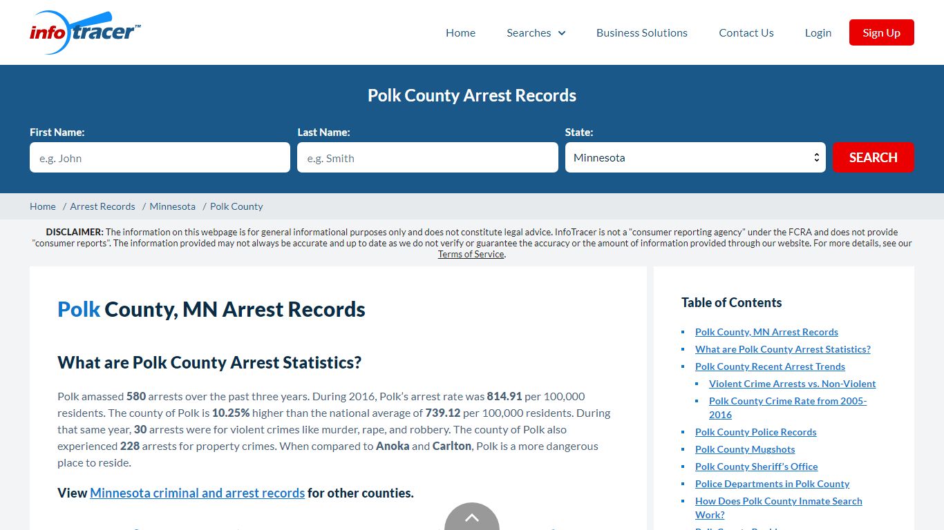 Polk County, MN Arrests, Mugshots & Jail Inmate Records - InfoTracer