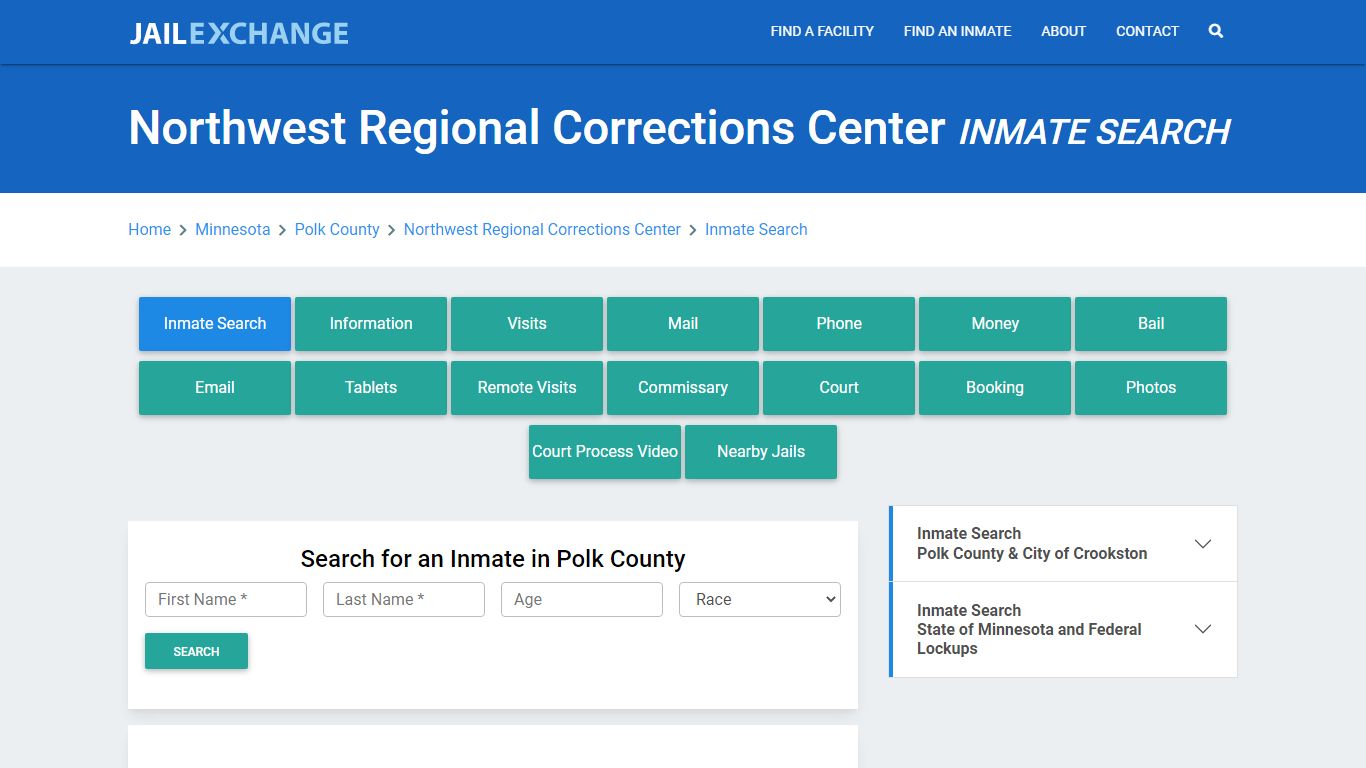 Northwest Regional Corrections Center Inmate Search - Jail Exchange